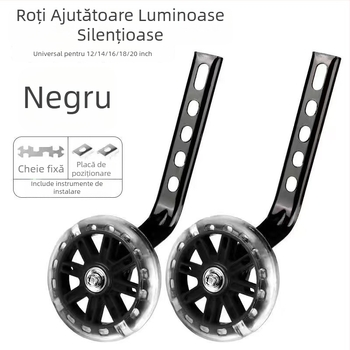 Roți de sprijin pentru copii, 12–20 inchi, universale, luminoase intermitente