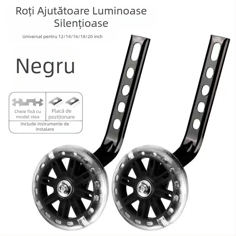 Roți de sprijin pentru copii, 12–20 inchi, universale, luminoase intermitente