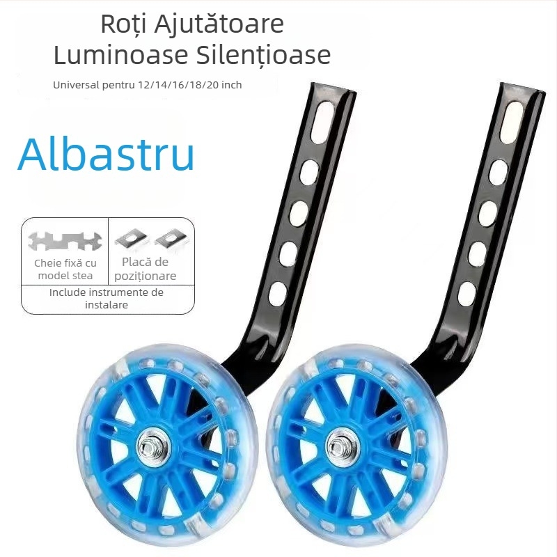 Roți de sprijin pentru copii, 12–20 inchi, universale, luminoase intermitente