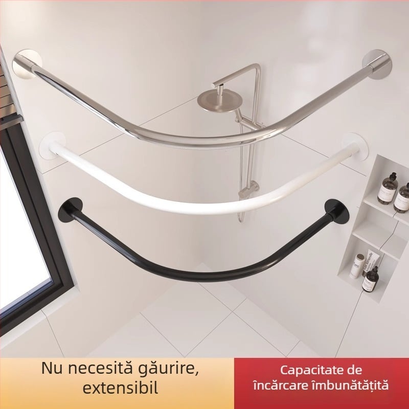 Set perdele de duș curbate, pliabile, magnetice, pentru cabina de duș în formă de L, perdea de baie impermeabilă, groasă