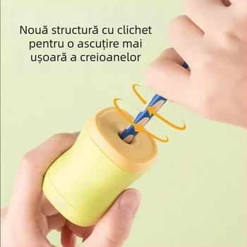 Deli VB205 Ascuțitor de creioane cu mecanism ratchet pentru copii