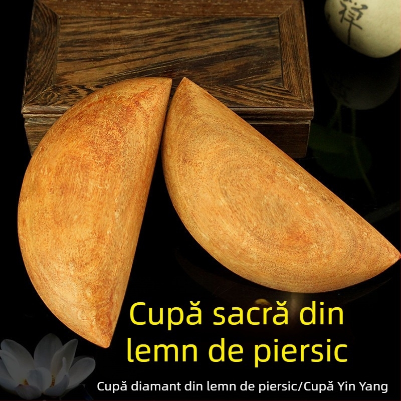 Ornamente din lemn de piersic pentru templu de acasă și sala Buddha — potir sacru