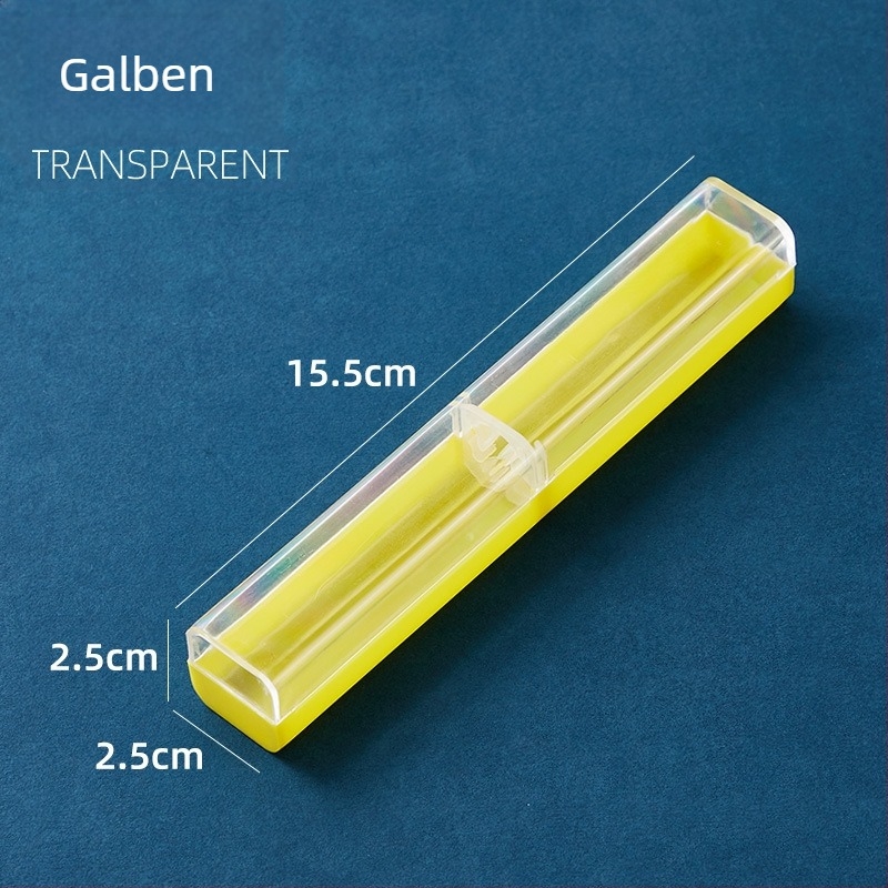 Etui transparent pentru stilou cu capac, cutie elegantă și compactă pentru stiloul de semnătură, finisaj semi-negru transparent