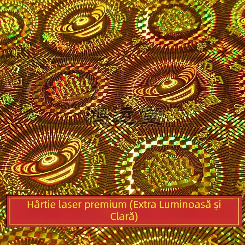 Origami manual din hârtie laser multicolor, cu motive lotus și lingouri, cu foiță de aur, design pagodă pentru Festivalul de la mijlocul toamnei