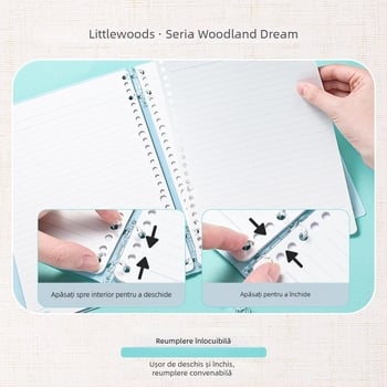 Kokuyo Littlewoods Kimo Dream serie caiet cu patru găuri pentru campus
