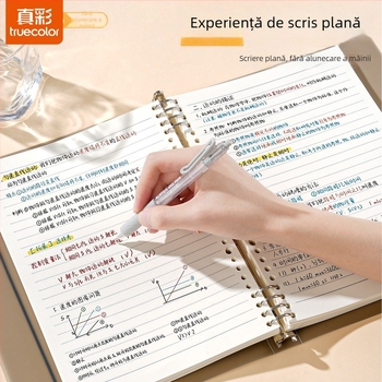 True Color B5 refil pentru carnet cu pagini detașabile A5, liniate, goale și cu grilă pentru limba engleză