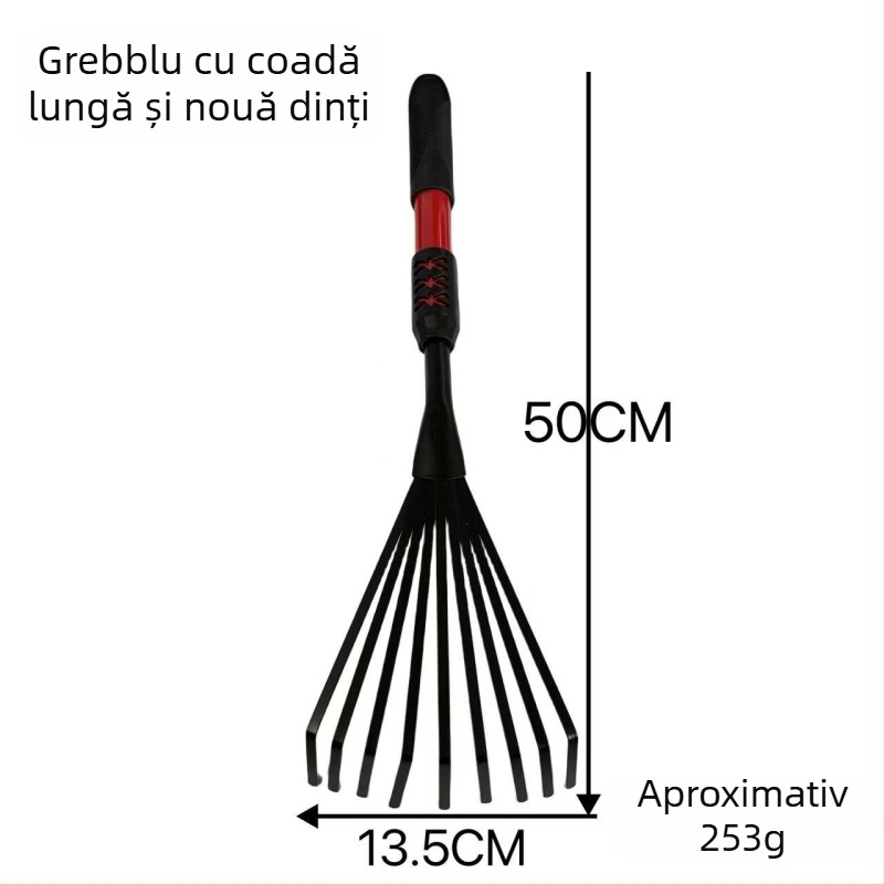 Taifeng Set de unelte de grădinărit pentru plantarea florilor și legumelor — lopățică mică de săpat, lopată din fier, greblă, pentru grădină și plajă, săpare în nisip