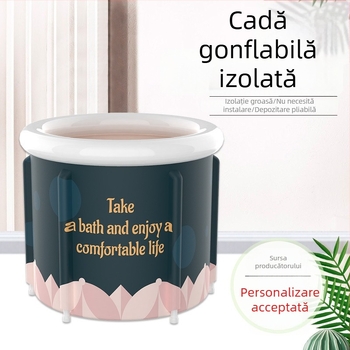 Cadă de baie gonflabilă pentru adulți, baie cu gheață, utilizare în casă, fără montaj, cu dimensiuni mărite, îngroșată, pliabilă