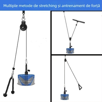 Kit DIY de modificare pentru echipament de fitness pentru acasă: tracțiune la înălțime cu role și exerciții cu cablu pentru fluture cu sârmă de oțel