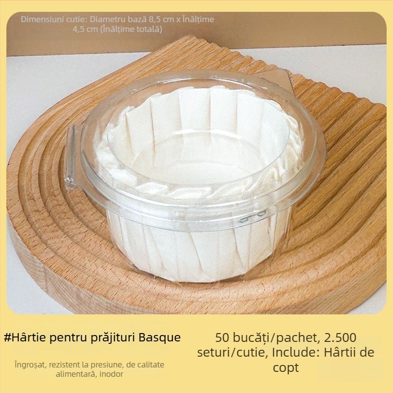 Zhongli Basque hârtie de copt pentru tavă 3/4/6 inchi – hârtie de copt pentru felii de prăjituri