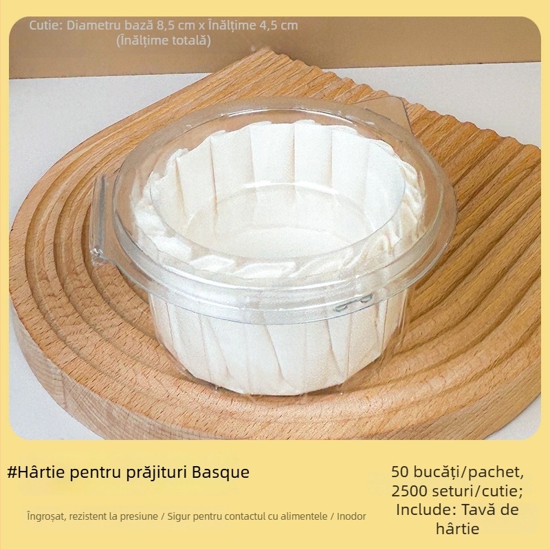 Zhongli Basque hârtie de copt pentru tavă 3/4/6 inchi – hârtie de copt pentru felii de prăjituri