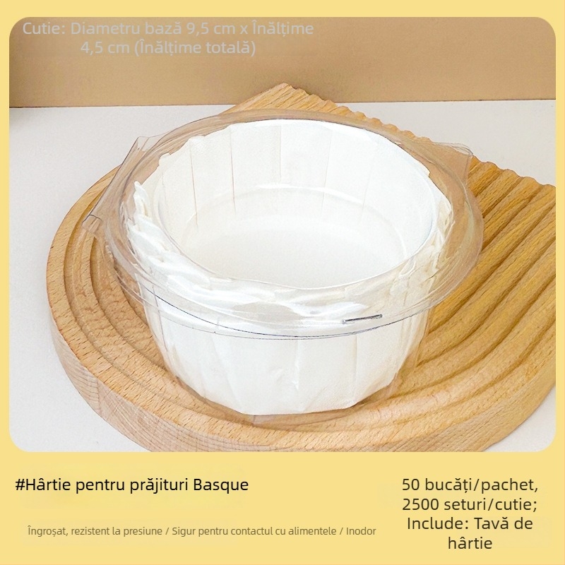 Zhongli Basque hârtie de copt pentru tavă 3/4/6 inchi – hârtie de copt pentru felii de prăjituri