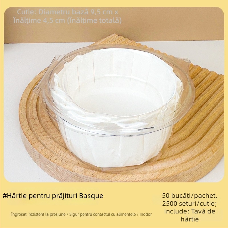 Zhongli Basque hârtie de copt pentru tavă 3/4/6 inchi – hârtie de copt pentru felii de prăjituri