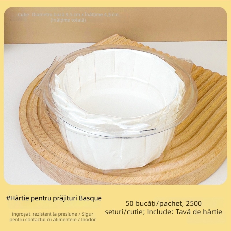 Zhongli Basque hârtie de copt pentru tavă 3/4/6 inchi – hârtie de copt pentru felii de prăjituri