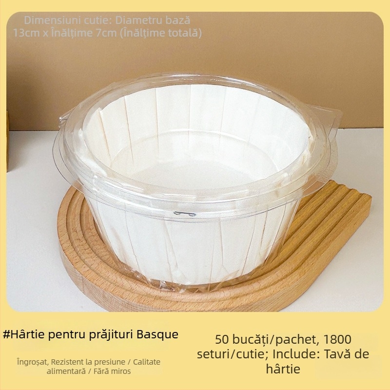 Zhongli Basque hârtie de copt pentru tavă 3/4/6 inchi – hârtie de copt pentru felii de prăjituri