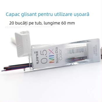 Vârf de grafit colorat pentru creion, 0,5 mm, înlocuire, rezistent la rupere pentru desen
