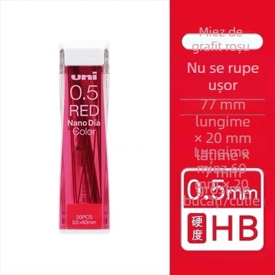 Vârf de grafit colorat pentru creion, 0,5 mm, înlocuire, rezistent la rupere pentru desen