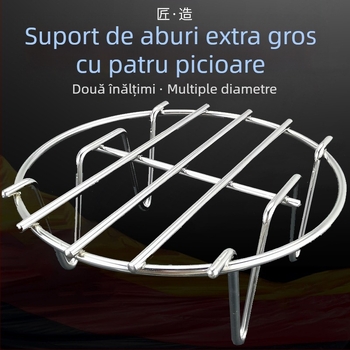 Raft de abur din oțel inoxidabil ultra gros pentru oală mini de sănătate, vas electric compact cu plasă de abur, picioare înalte și covoraș izolant termic