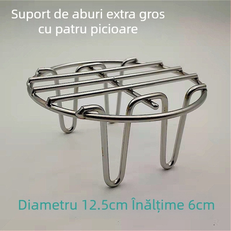 Raft de abur din oțel inoxidabil ultra gros pentru oală mini de sănătate, vas electric compact cu plasă de abur, picioare înalte și covoraș izolant termic
