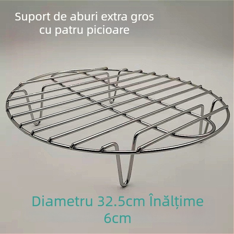 Raft de abur din oțel inoxidabil ultra gros pentru oală mini de sănătate, vas electric compact cu plasă de abur, picioare înalte și covoraș izolant termic