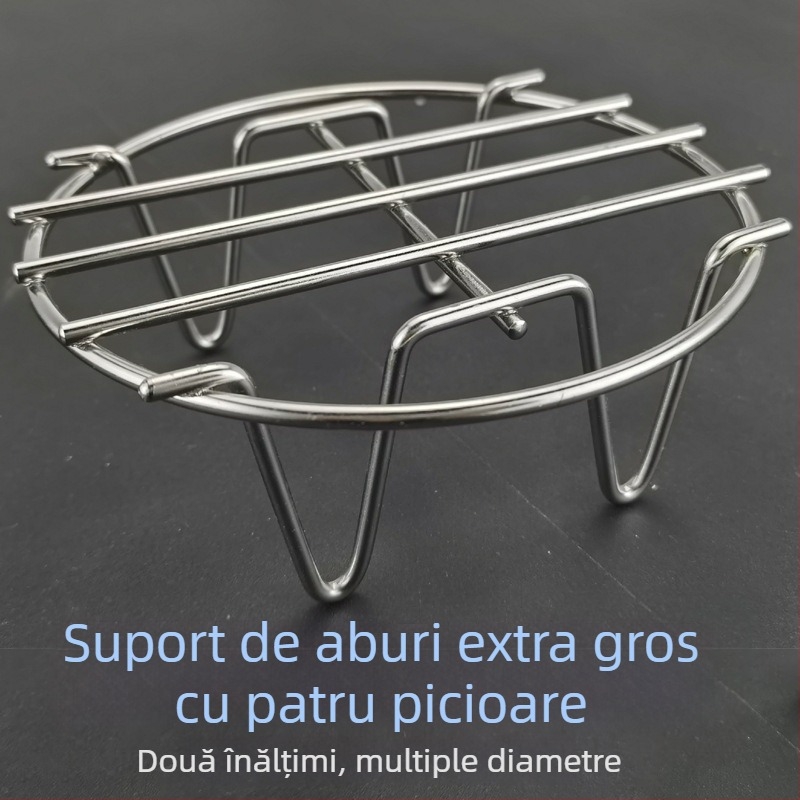 Raft de abur din oțel inoxidabil ultra gros pentru oală mini de sănătate, vas electric compact cu plasă de abur, picioare înalte și covoraș izolant termic