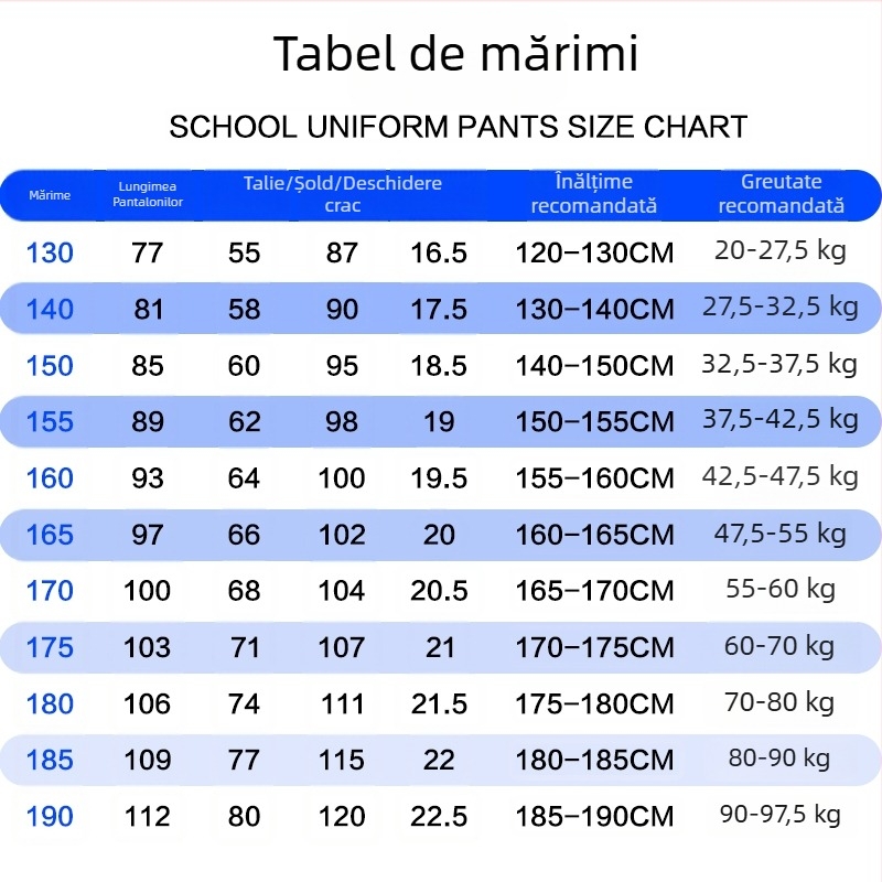 Pantaloni pentru uniformă școlară cu fleece, bleumarin, cu o dungă, unisex, croială dreaptă lejeră, pentru elevi de la gimnaziu până la liceu