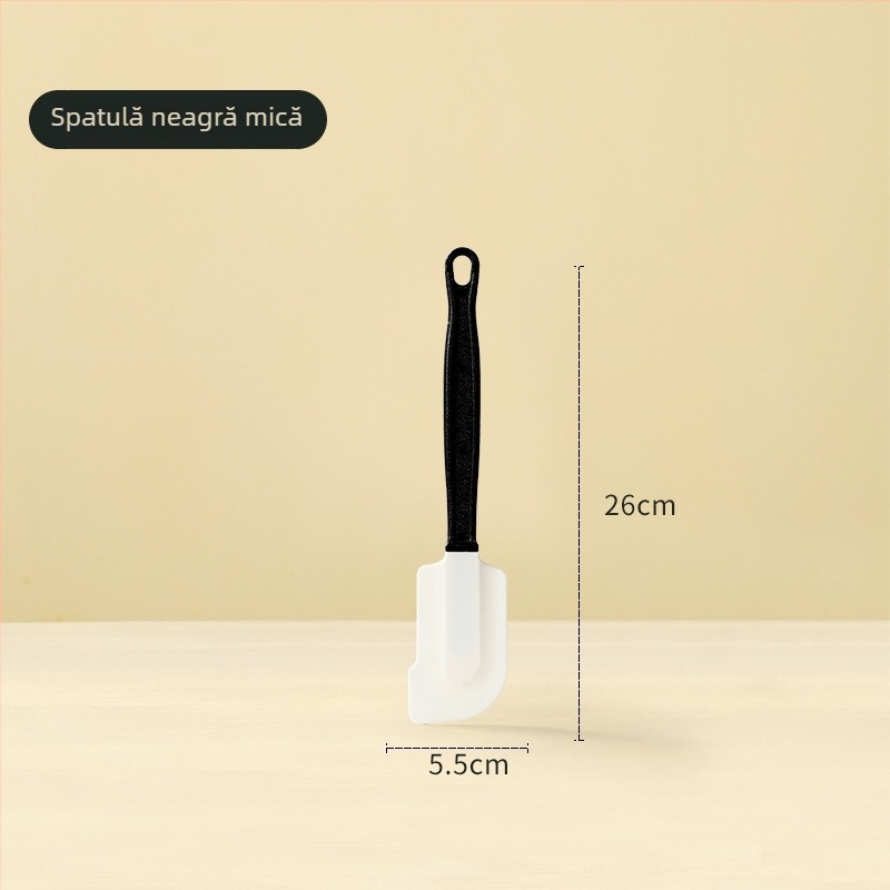 Spatulă din silicon moale cu mâner lung, dimensiune mare, plastic alimentar, pentru prăjituri și creme