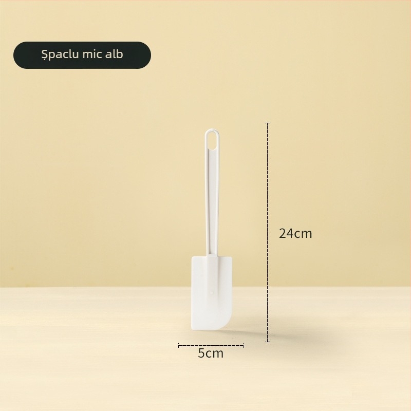Spatulă din silicon moale cu mâner lung, dimensiune mare, plastic alimentar, pentru prăjituri și creme