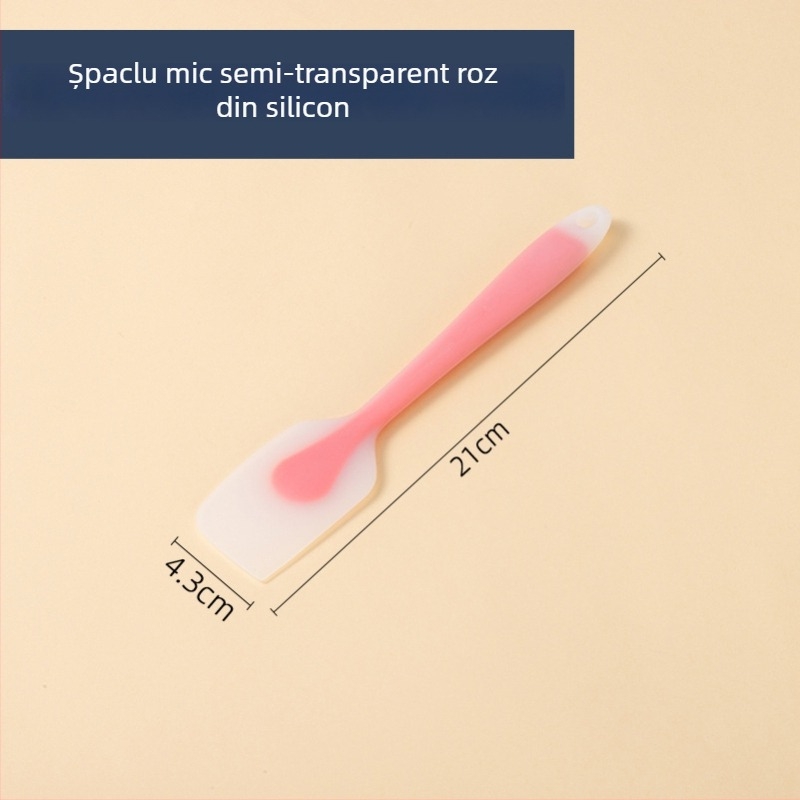 Spatulă din silicon moale cu mâner lung, dimensiune mare, plastic alimentar, pentru prăjituri și creme