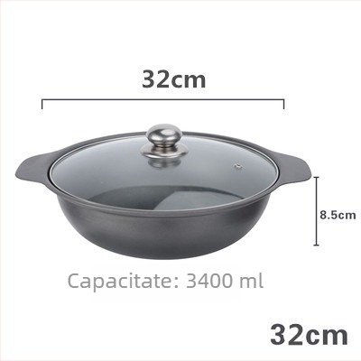 Oală din fontă pentru orez în stil cantonez și orez cu pui braised, cu strat antiaderent, capacitate 2,1–3 L