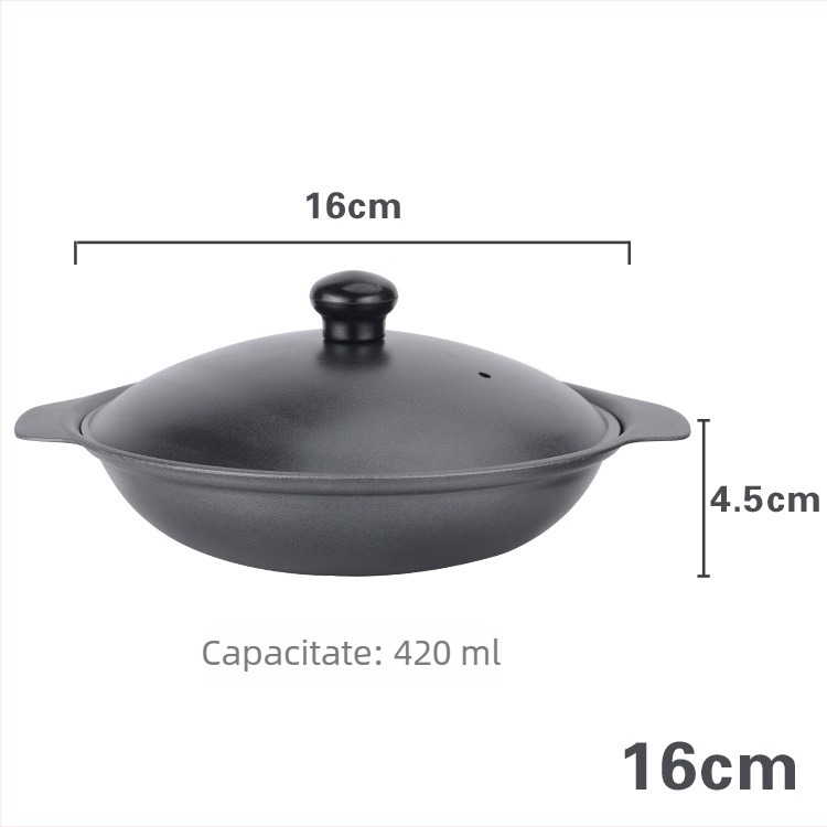 Oală din fontă pentru orez în stil cantonez și orez cu pui braised, cu strat antiaderent, capacitate 2,1–3 L