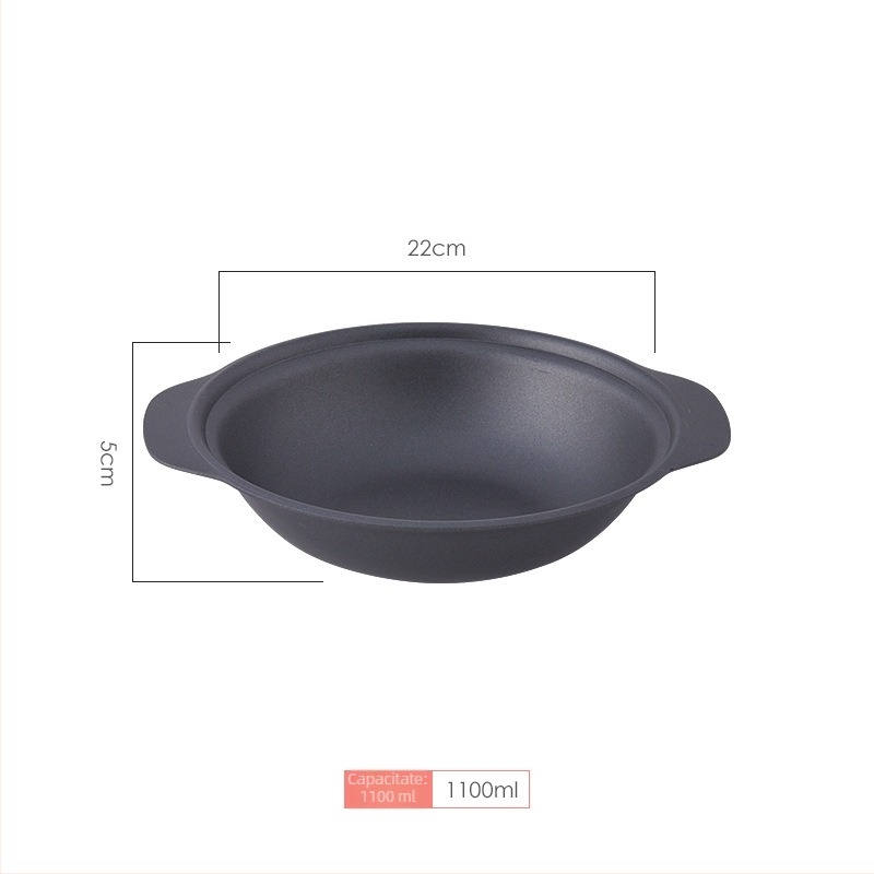 Oală din fontă pentru orez în stil cantonez și orez cu pui braised, cu strat antiaderent, capacitate 2,1–3 L