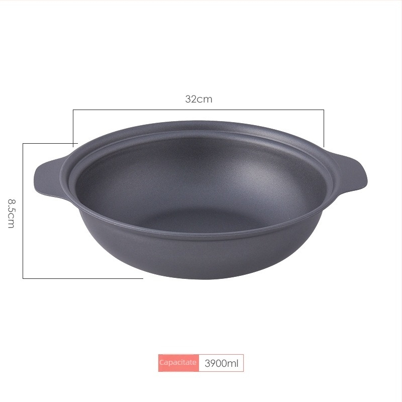 Oală din fontă pentru orez în stil cantonez și orez cu pui braised, cu strat antiaderent, capacitate 2,1–3 L