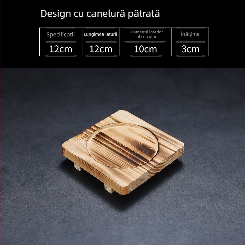 Set de lemn pentru oale din piatră și lut, bază izolatoare pentru aragaz cu cărbuni, placă din lemn pentru infuzarea ceaiului, bază pentru oală, tavă, placă de fier