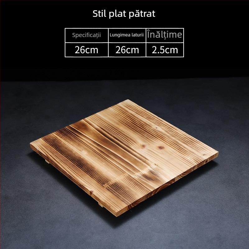 Set de lemn pentru oale din piatră și lut, bază izolatoare pentru aragaz cu cărbuni, placă din lemn pentru infuzarea ceaiului, bază pentru oală, tavă, placă de fier