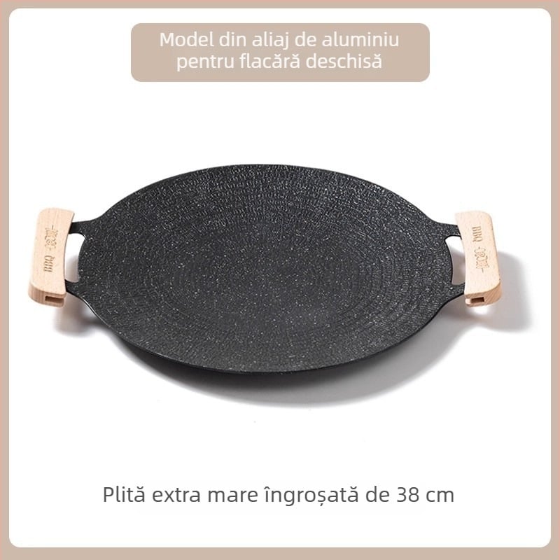 Set de bucătărie în aer liber și plită de camping – set portabil de oale și ceainic pentru aragaz cu butelie