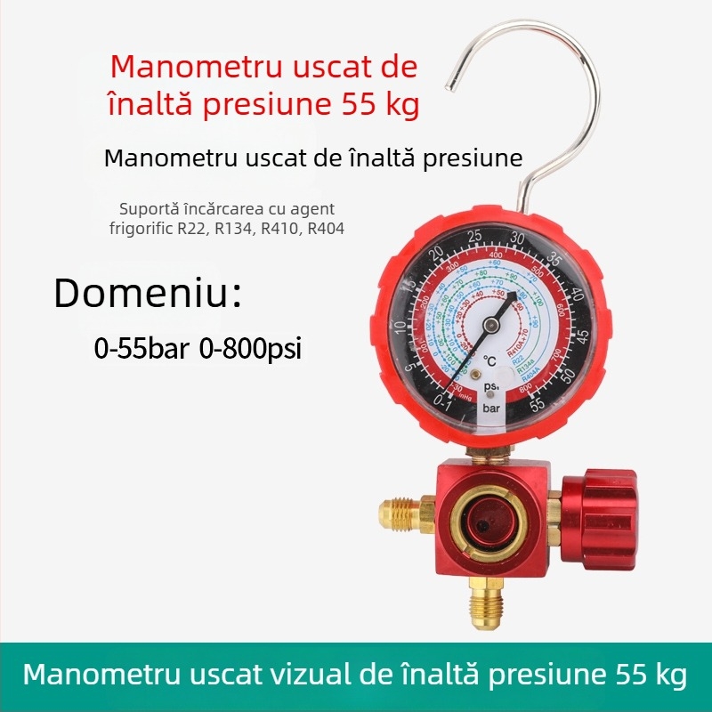 Set de instrumente pentru climatizare cu manometru cu diafragmă pentru instalații A/C casnice și auto