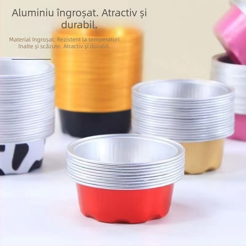 Set de forme pentru bowl cake de 50 ml, cu cupe din folie de aluminiu și ambalaj