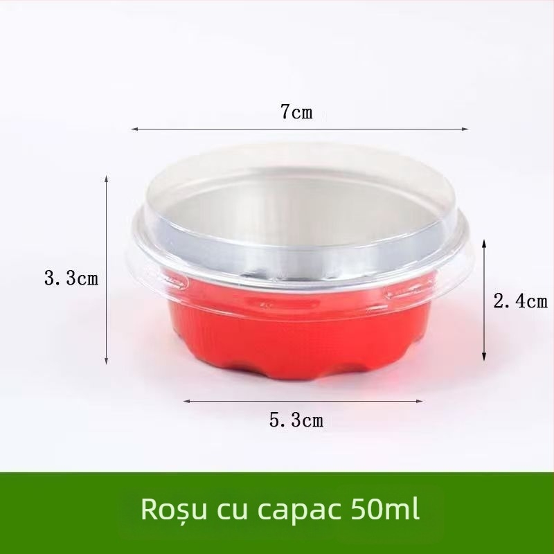 Set de forme pentru bowl cake de 50 ml, cu cupe din folie de aluminiu și ambalaj