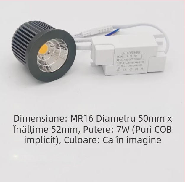 Bec LED COB pentru strung, intrare 24V/36V, 220V fără driver, downlight, lumină grilă, spot, iluminare plafon, 12V lampă