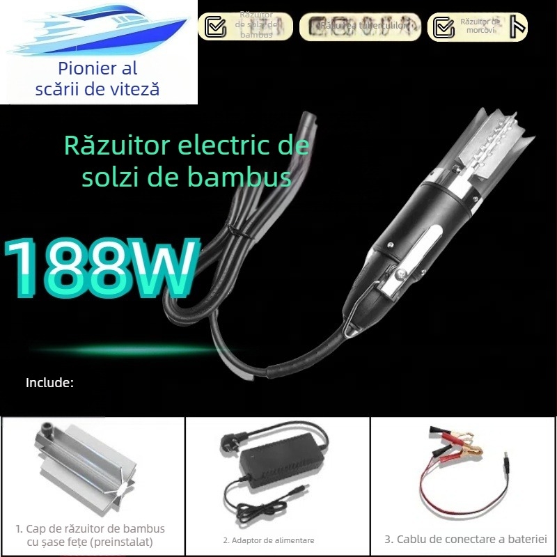 188W Curățitor electric automat, actualizat, pentru bambus, cartofi și taro