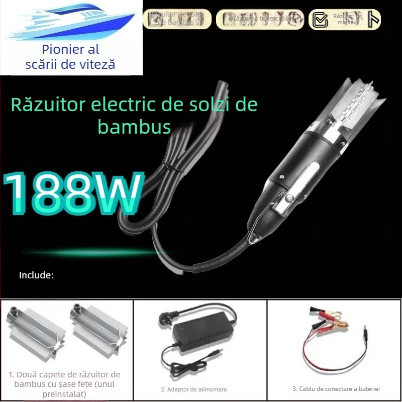 188W Curățitor electric automat, actualizat, pentru bambus, cartofi și taro