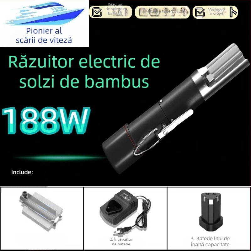 188W Curățitor electric automat, actualizat, pentru bambus, cartofi și taro