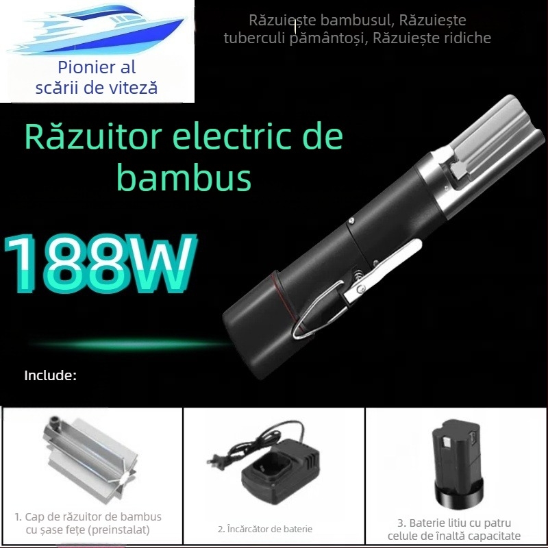 188W Curățitor electric automat, actualizat, pentru bambus, cartofi și taro