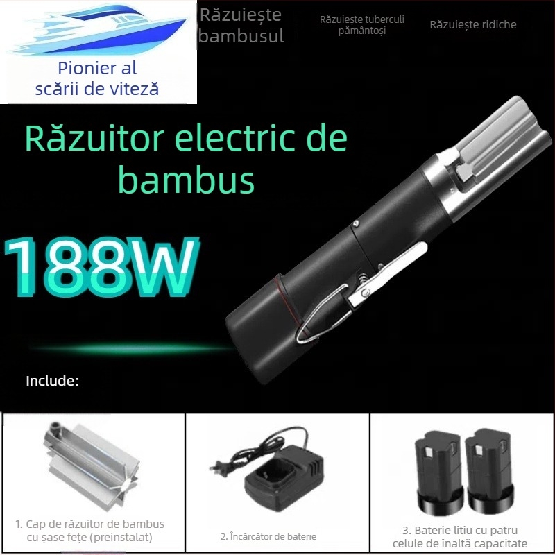 188W Curățitor electric automat, actualizat, pentru bambus, cartofi și taro