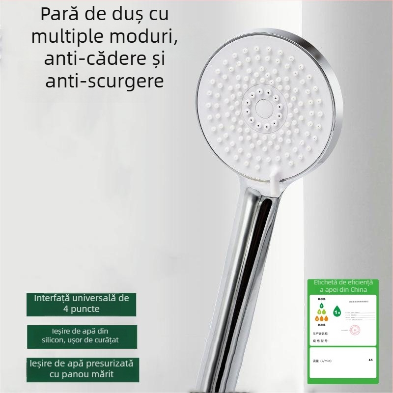 Set duș cu cap de duș presurizat pentru uz casnic, cu furtun și cap de duș tip ploaie