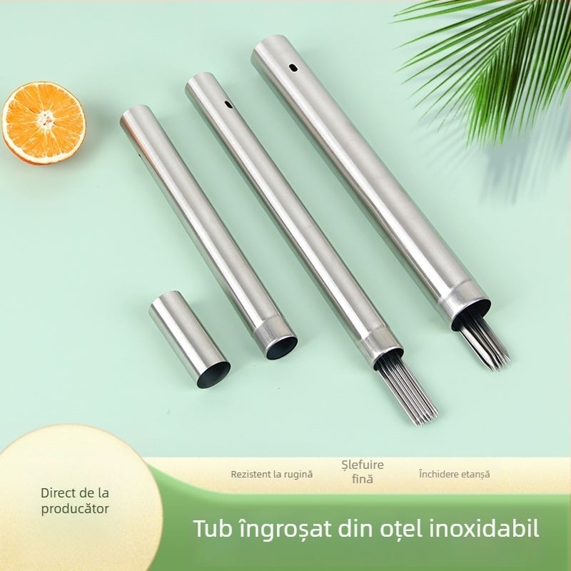 Tub din oțel inoxidabil pentru depozitarea bețișoarelor de grătar și cutie de depozitare a bețișoarelor, pentru utilizare în aer liber