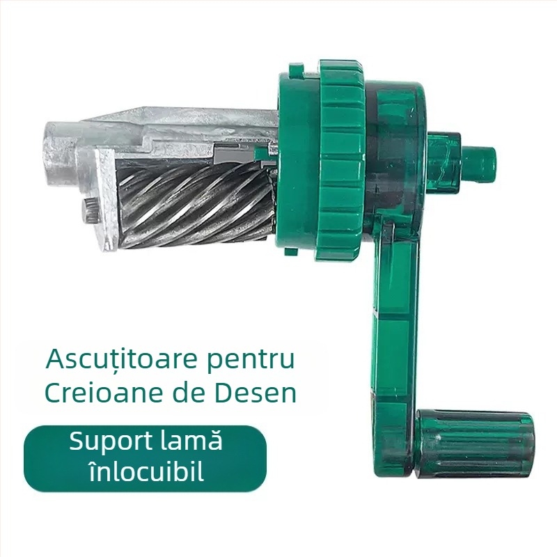 Ascuțitor de creioane manual din bambus verde – multifuncțional pentru creioane cu cărbune și grafit, ideal pentru schițe