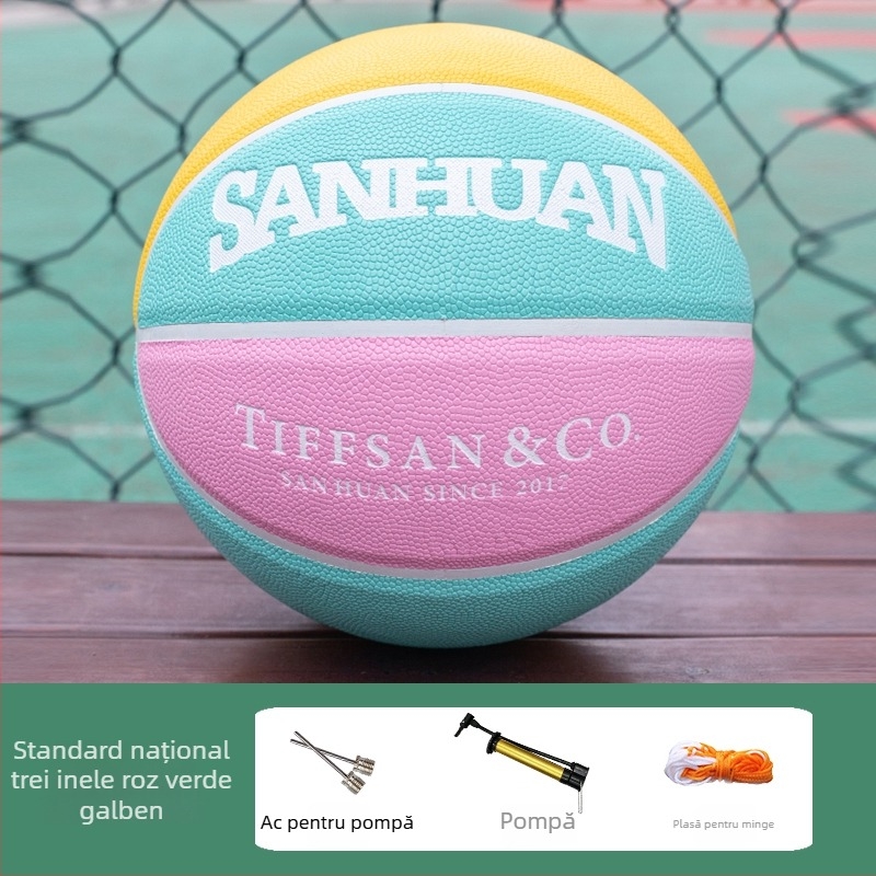 Set cadou baschet în cutie albastră, mărimi 4, 5, 6 și 7