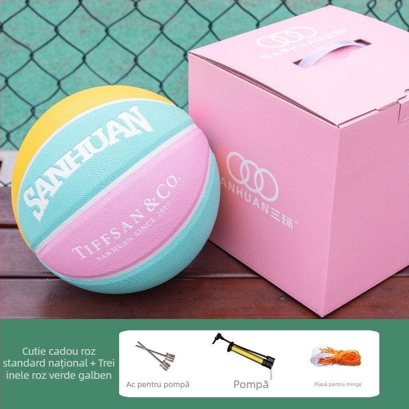 Set cadou baschet în cutie albastră, mărimi 4, 5, 6 și 7